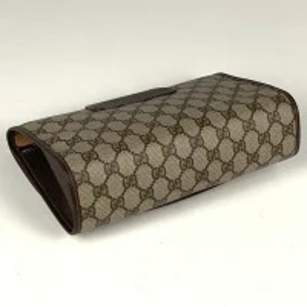 Gucci Web Sherry Brown Bag GG Canvas Clutch Shoulder